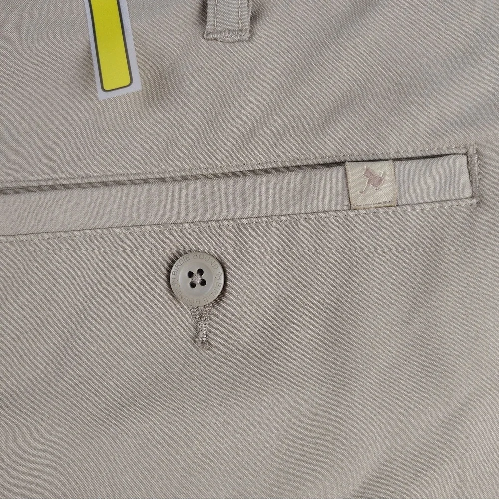 Birdie Bound Men's Golf Shorts 44 Khaki Stretch Performance Flat Front Casual